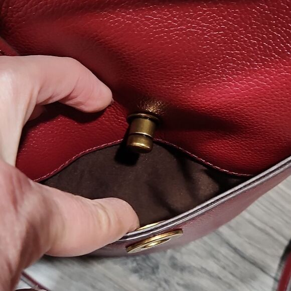 NWT Talulla Red Velvet Pebbled Leather SM Hobo Crossbody Bag - Picture 3 of 7